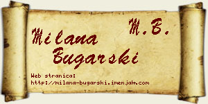 Milana Bugarski vizit kartica